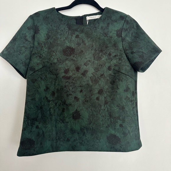 Lucy Paris FRNCH Sueded Polyester Short Sleeve Top - Picture 1 of 4